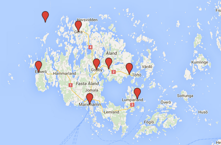 åland kartta Ahvenanmaan kartta – Ahvenanmaa opas – Kerran elämässä åland kartta