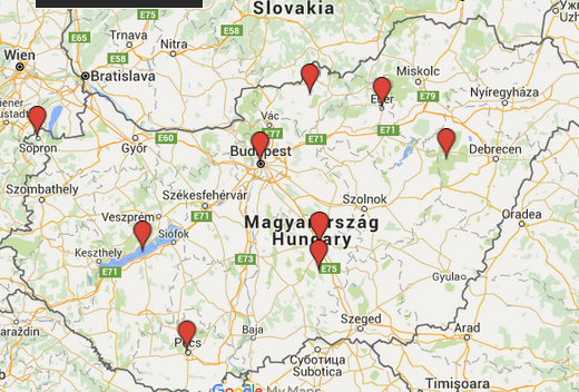 Unkarin kartta – Unkarin-matkailu – Kerran elämässä