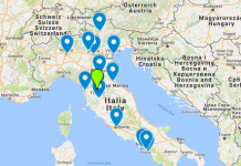 Italian nähtävyydet kartalla