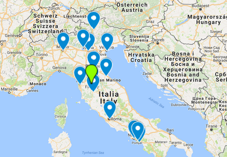 pohjois italia kartta Italian kartta – Italian parhaat matkakohteet – Kerran elämässä