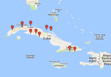 Kuuban nähtävyydet kartalla
