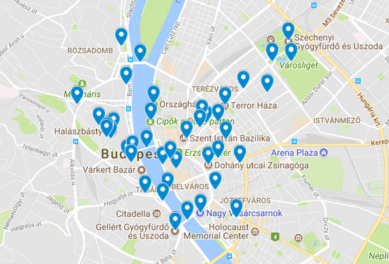 Budapestin kartta – Budapest-matkaopas – Kerran elämässä