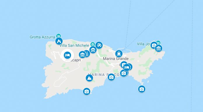 Capri kartta