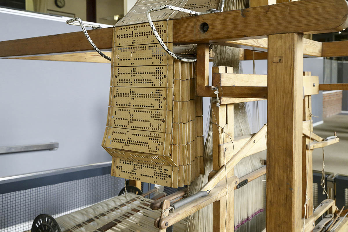 Jacquardin kutomakone Manchesterin tiedemuseossa
